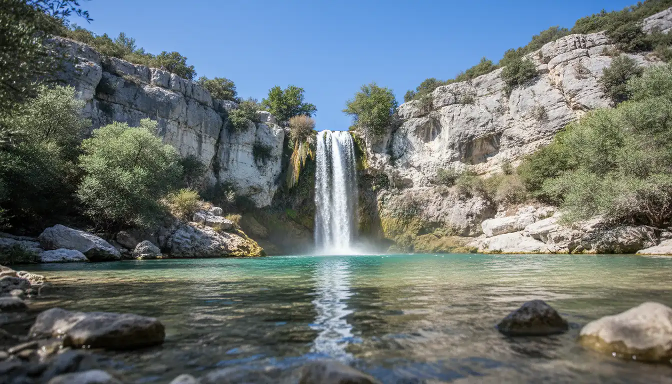 Cascade de la Vis, chute d eau turquoise dans l Hérault
